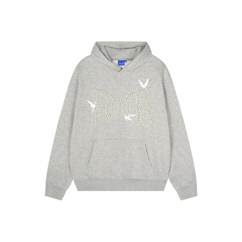 Teach Peace Sweatshirt Unisex Heather Gray-0