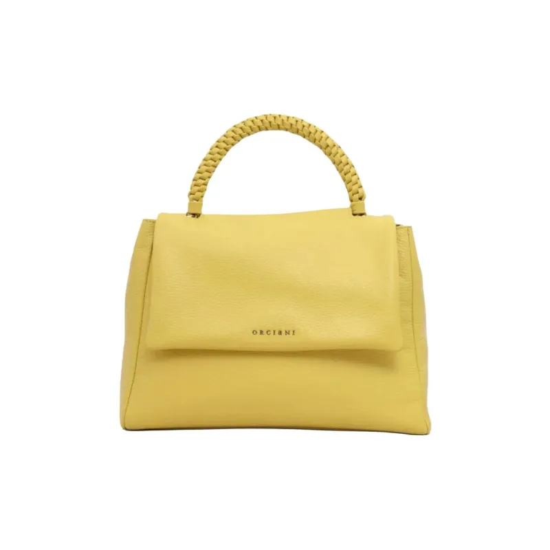 ORCIANI Calfskin Handbag Women's Lemon Yellow-0