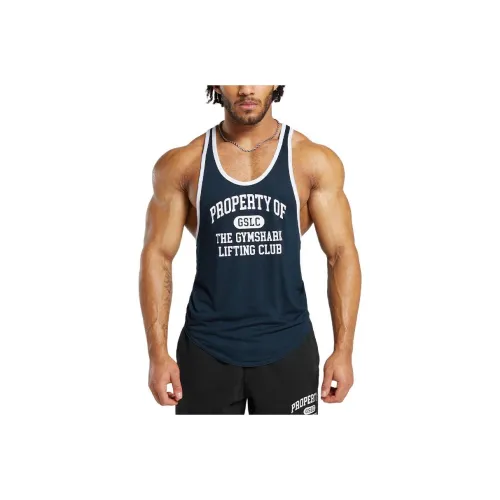 GYMSHARK Tank Tops Men's Marine Blue