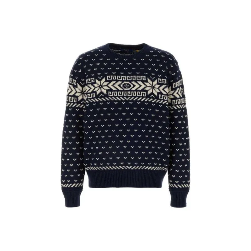 Polo Ralph Lauren Intarsia Patterned Crewneck Jumper-0