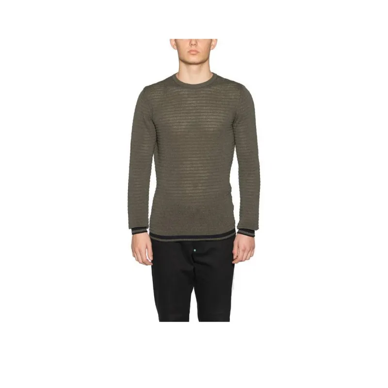 DANIELE ALESSANDRINI Sweater Men's Olive Green-0