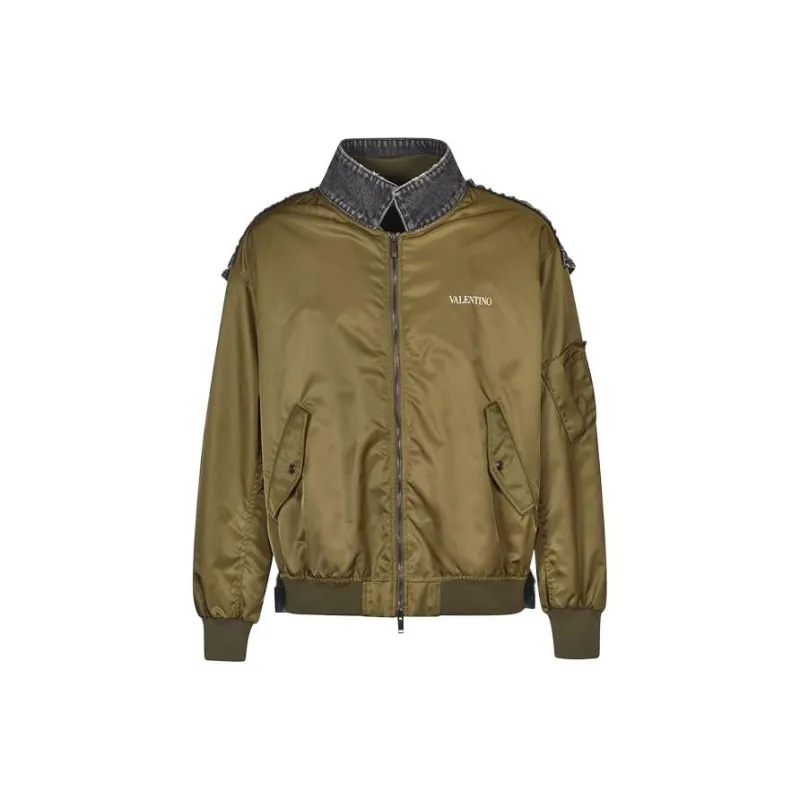 Valentino Jackets Men Green-0