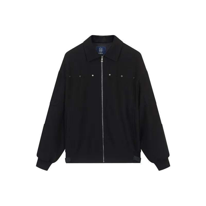 FANBIOU FW21 Fitted Jacket Unisex Black-0