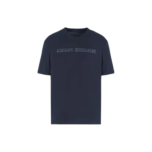 ARMANI EXCHANGE Flocked logo Cotton T shirt