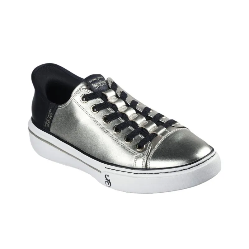 SNOOP DOGG x Skechers Low Top Skateboard Shoes Men's Silver Black-2