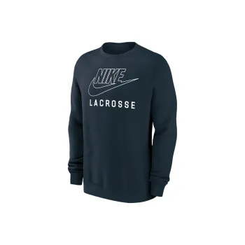 Nike Swoosh Club Fleece Men's Lacrosse Pullover Crew Neck Sweatshirt