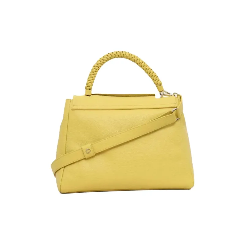 ORCIANI Calfskin Handbag Women's Lemon Yellow-2