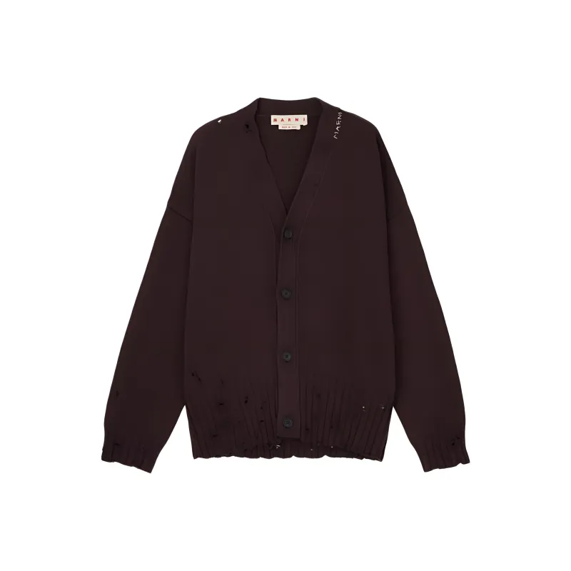 MARNI Logo embroidered Cardigan-0