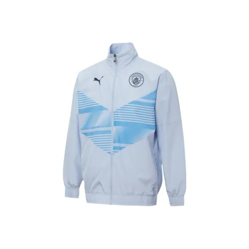 PUMA MCFC PM Jacket Men's Light Blue