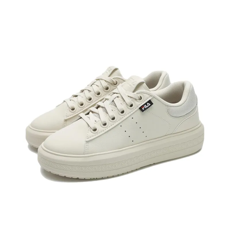 FILA BASELINE Anti Slip Wear Resistant Low Top Skateboard Shoes Women's Beige-1