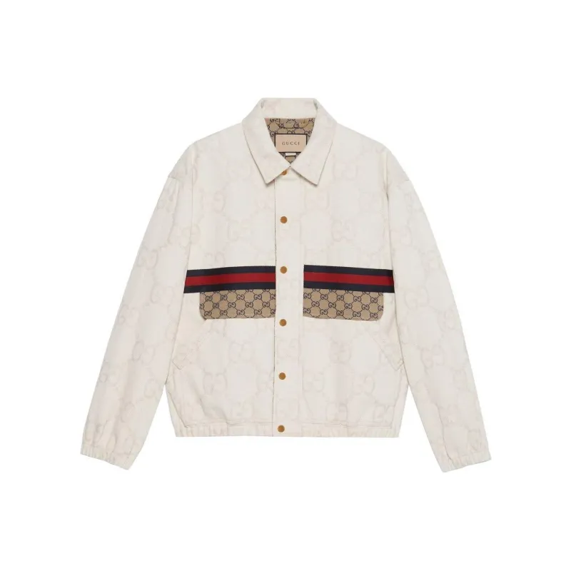 GUCCI GG print Denim Jacket-0