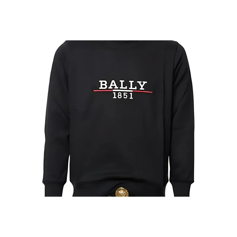 BALLY Sweatshirts Men Black-4