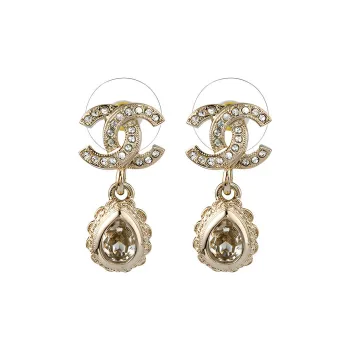 CHANEL 2022 Cc Logo Drop Earrings