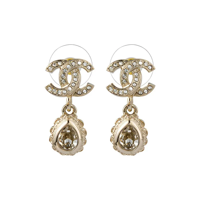 CHANEL 2022 Cc Logo Drop Earrings-0