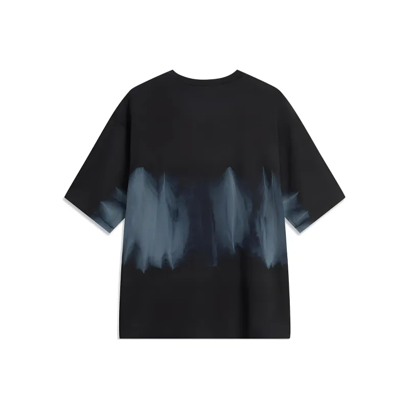 LiNing Badfive T Shirt Men's Black Tie Dye-1
