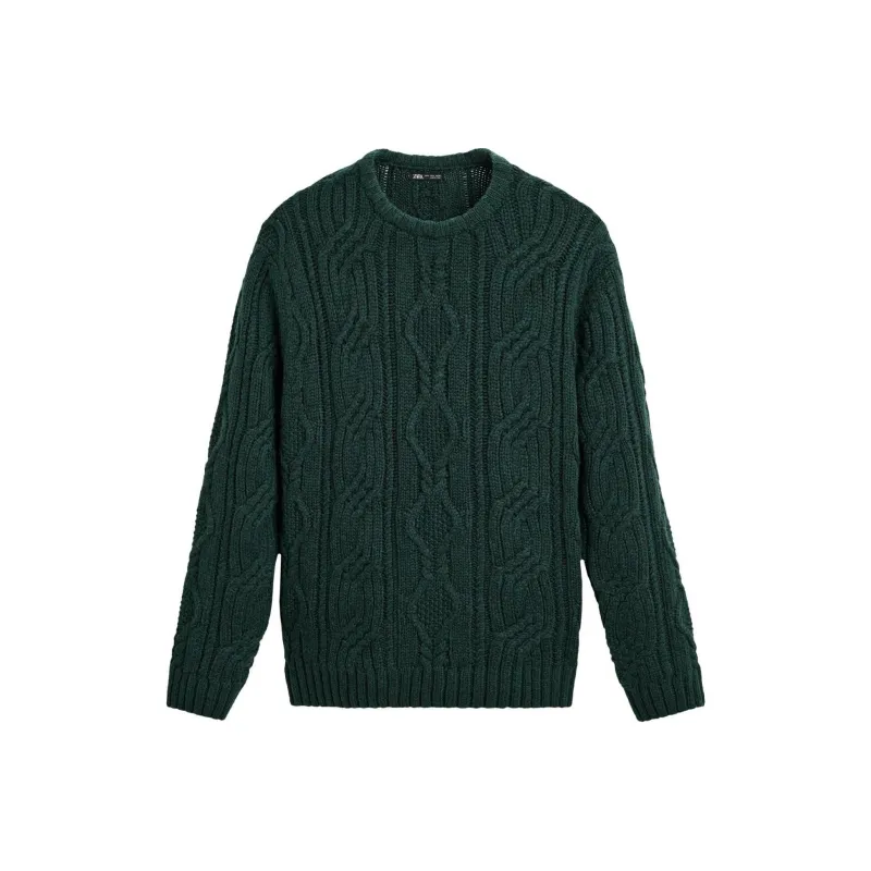 ZARA Sweaters Men Green-0