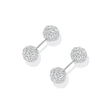 Rhymes S999 Fine Silver Stud Earrings Women's