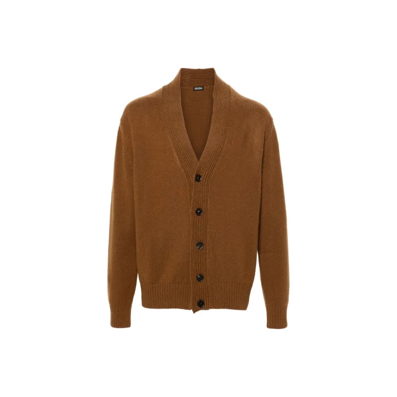 Ermenegildo Zegna V Neck Buttoned Knitted Cardigan-0