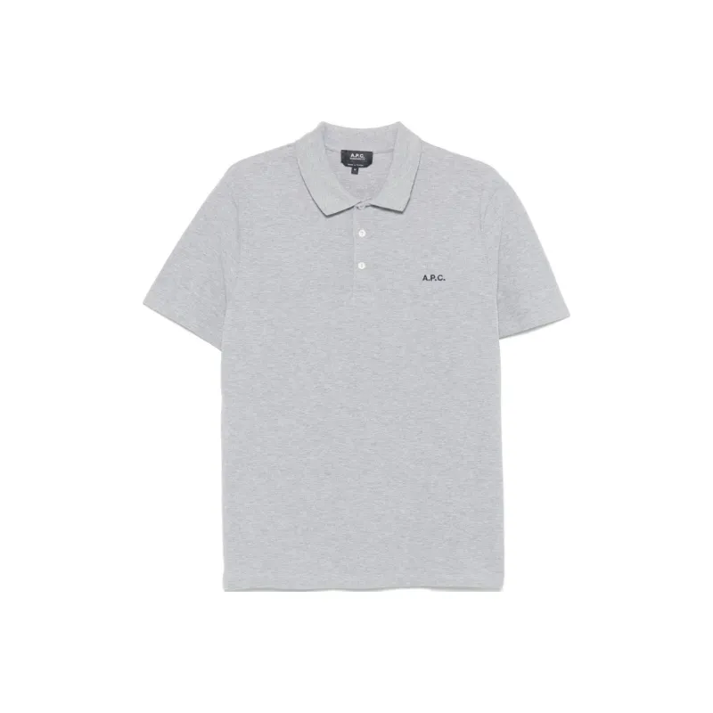 A.P.C Logo Embroidered Short Sleeved Polo Shirt-0