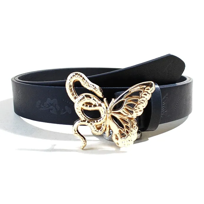 Lanza Cow Leather Belts Unisex Width 2.8CM-1