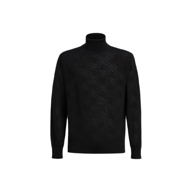MISSONI Tone On Tone Chevron Turtleneck Pullover-0