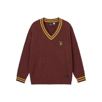 GU Harry Potter Collaboration Sweaters Men BurGUndy