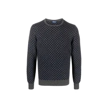 Drumohr Patterned jacquard Cashmere Jumper