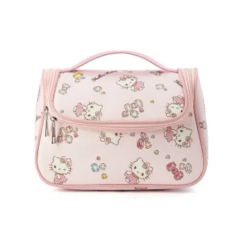 Sanrio Hello Kitty Canvas Makeup Bag Women's Pink
