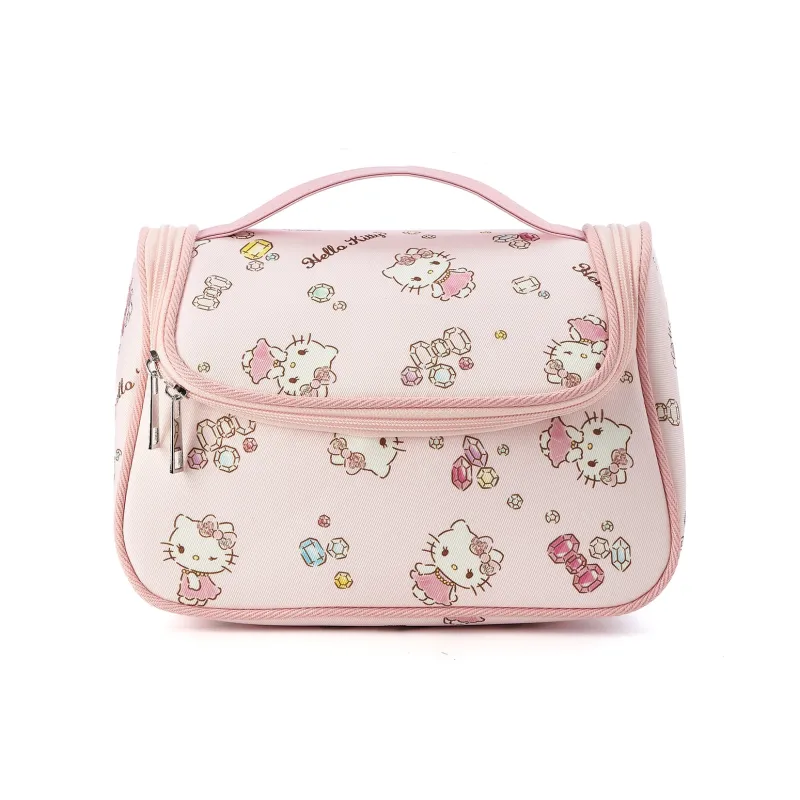 Sanrio Hello Kitty Canvas Makeup Bag Women's Pink-0