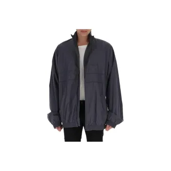 Balenciaga Jackets Coats Loose Fit Style Men's Dark Gray