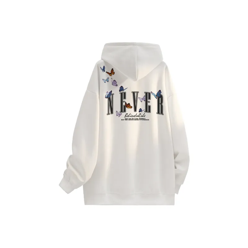 NEVER RULE Sweatshirt Unisex White Heather Gray-5