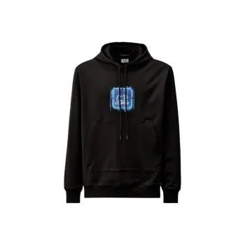 C.P.Company The Metropolis Series Logo Printed Fleece Hoodie
