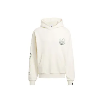 Adidas Originals LA TO THE WORLD GRAPHIC HOODIE Sweatshirt Unisex Ivory/Forest Green