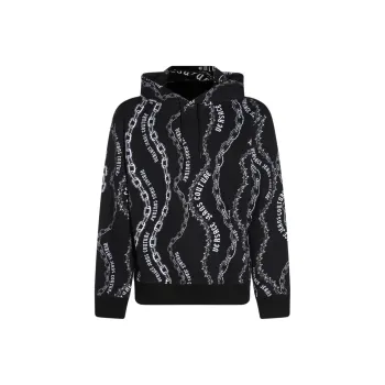 VERSACE Logo print Cotton Hoodie