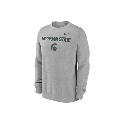 Nike Michigan State Spartans Primetime Primary Stack Men's Nike College Pullover Crew