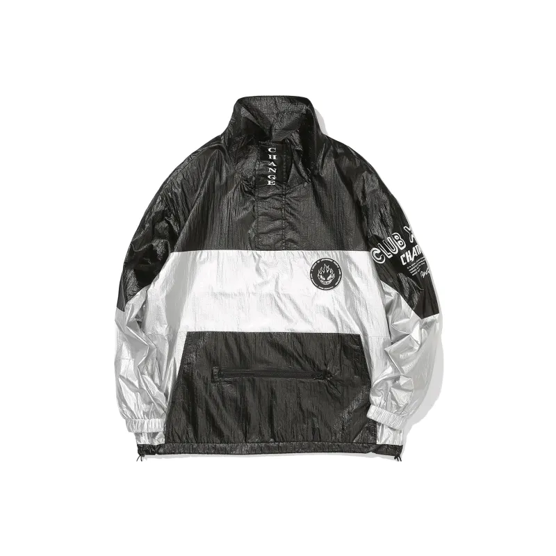 Clubxxhh Jackets Coats Unisex Black Silver-0