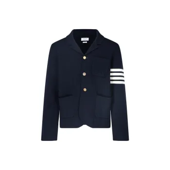 THOM BROWNE 4 Bar Knit Blazer