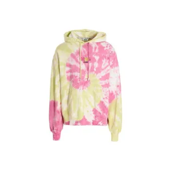 GCDS Logo Printed Tie Dyed Drawstring Hoodie