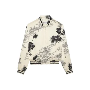 SAINT LAURENT Floral print Bomber Jacket