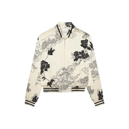 SAINT LAURENT Floral print Bomber Jacket