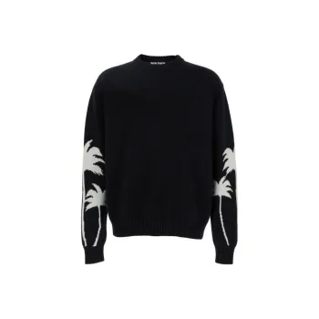 PALM ANGELS Palm Intarsia Crewneck Knitted Jumper