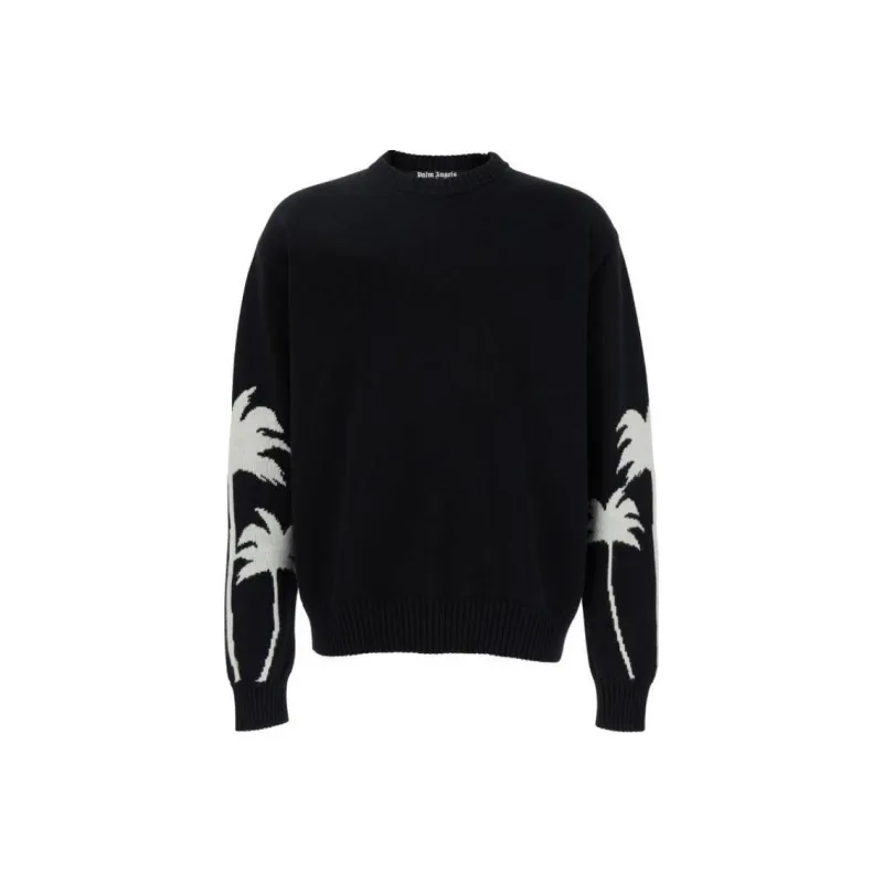 PALM ANGELS Palm Intarsia Crewneck Knitted Jumper-0