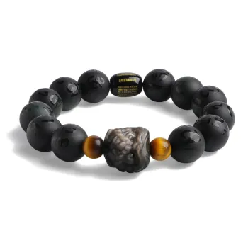 With The Heart Of The Jade Obsidian Bracelets Unisex
