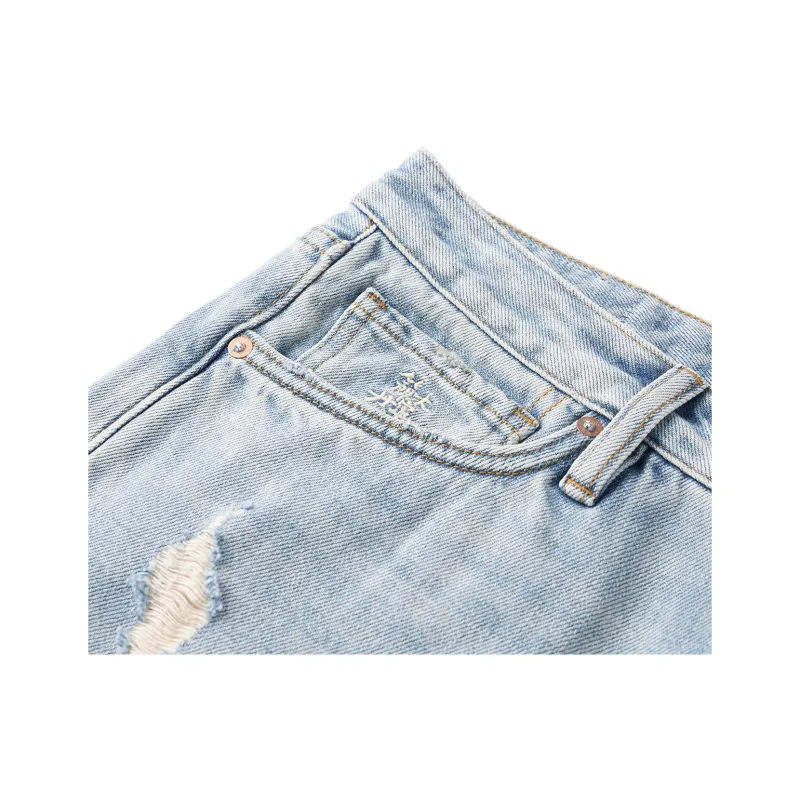 SIMWOOD Jeans Men's Washable Light Blue Plain-3