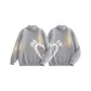 Light Gray (M02 Large Fleece Heart Bottom Left)+Light Gray (M02 Large Fleece Heart Bottom Right)