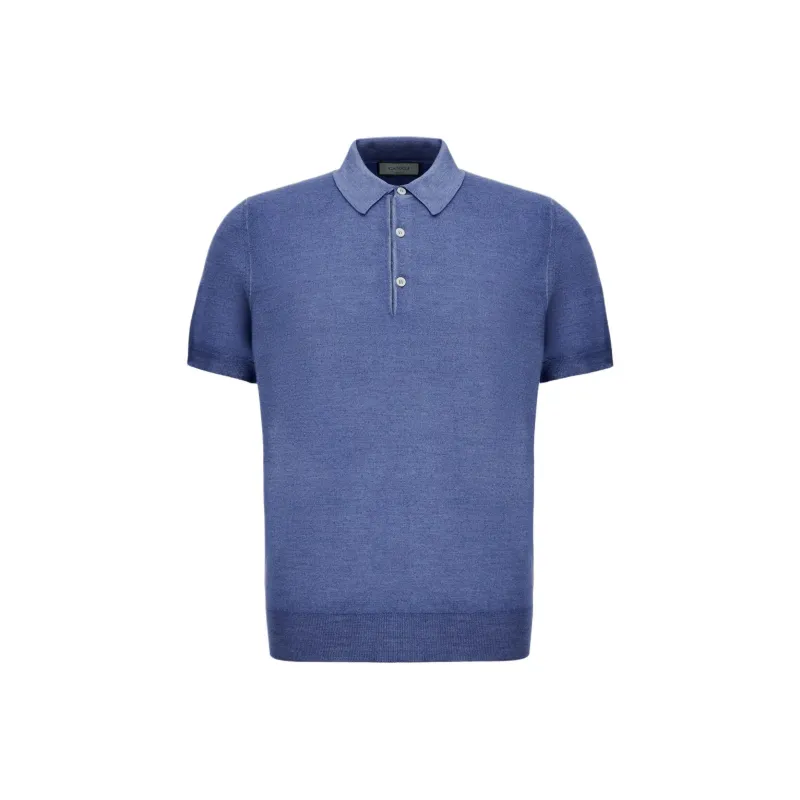 Canali Knitted Polo Shirt-0