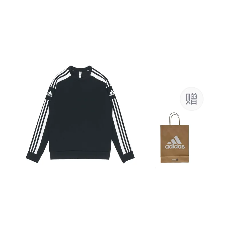 Adidas Sweatshirt Men's Black+Shopping Bag-0