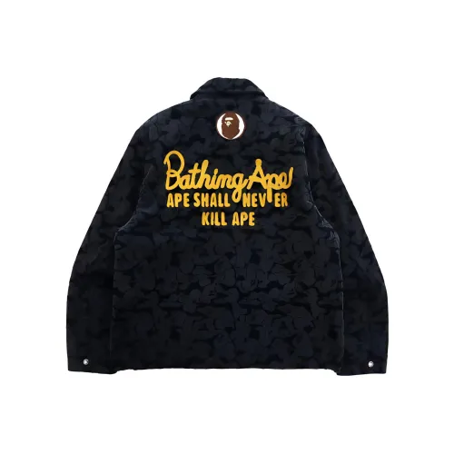 A BATHING APE Solid Camo Corduroy Champion Work Jacket