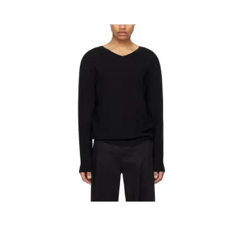 AMOMENTO SS24 V NECK SWEATER Knitwear Men's BLACK/Black