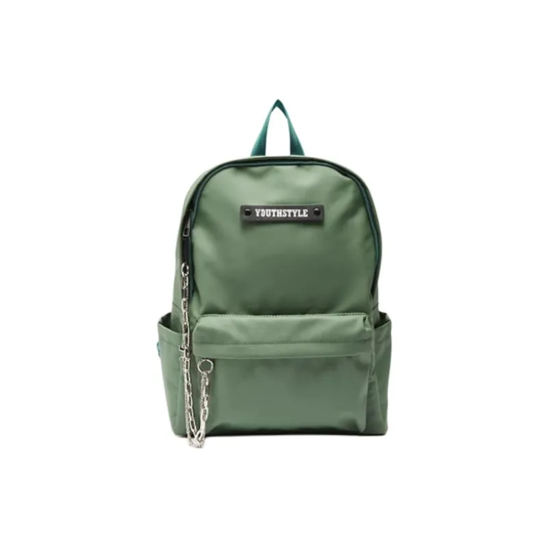 Three Blessings Composite Material Backpack Medium Size Women's Black/Khaki/Green-14